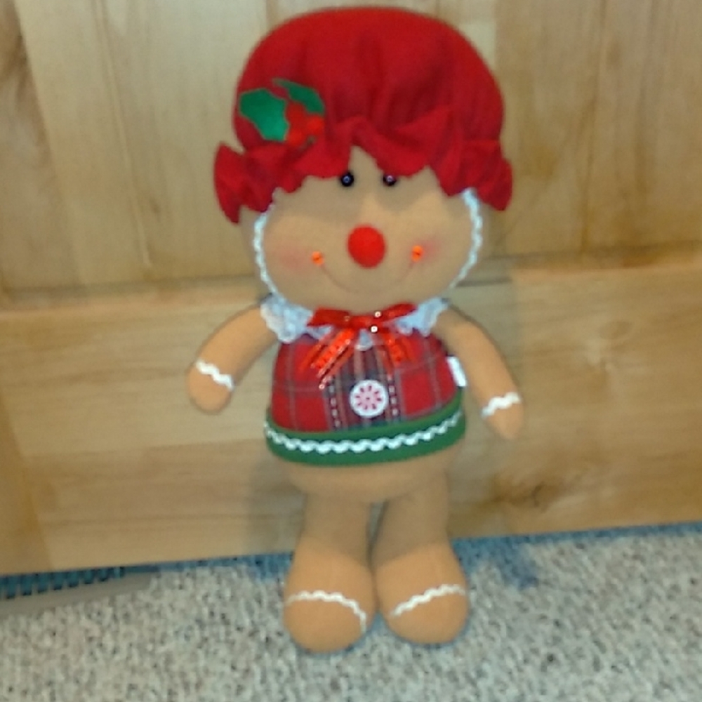 Hobby Lobby Plush Gingerbread Girl Foot and half tall for Christmas